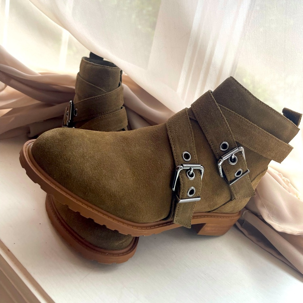 Bleecker & Bond buckle booties